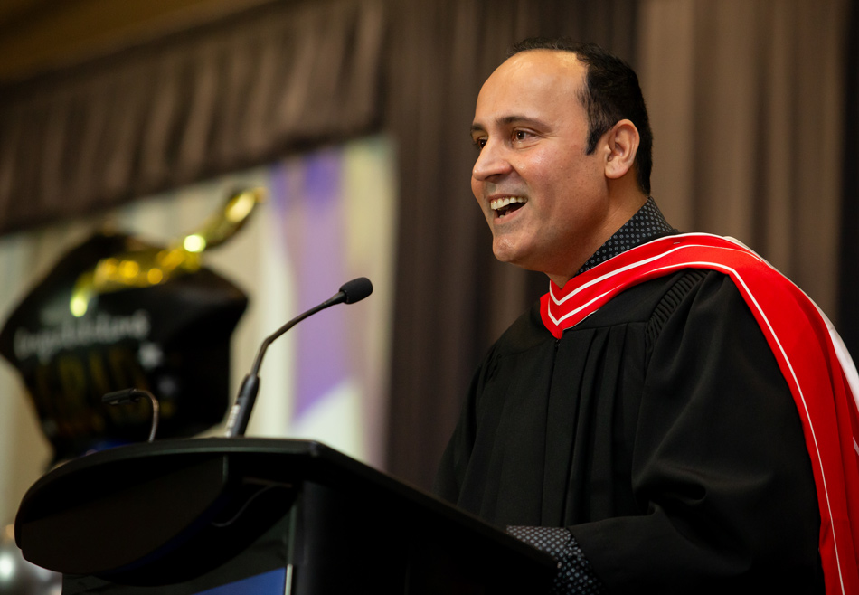 Dr. Rahul Jain at Yorkville's Fall 2025 Convocation in Fredericton